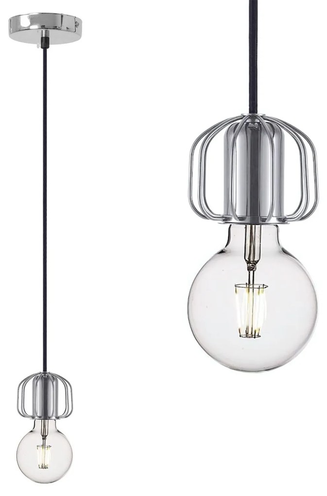 Lampada Da Soffitto Singola Loft Chrom APP594-1CP