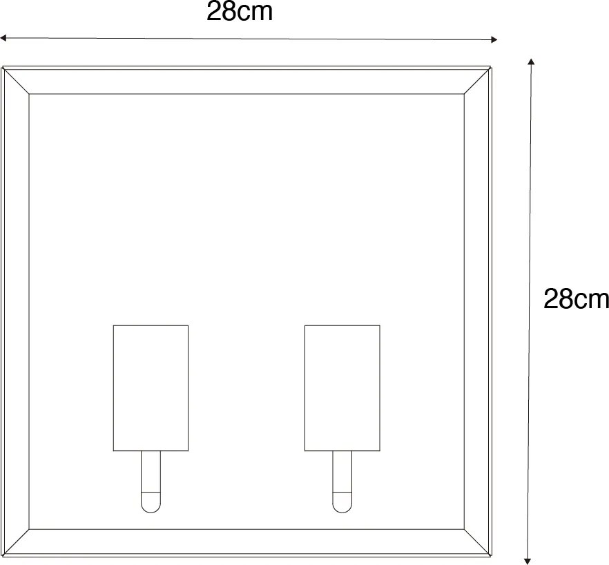 Lampada da parete per esterni nera e ottone 2 luci - Rotterdam