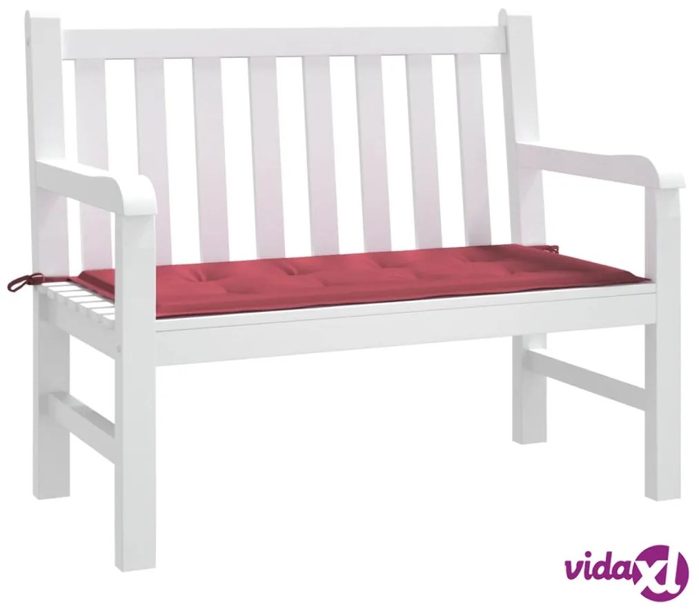 vidaXL Cuscino per Panca Rosso Vino 120x50x3 cm in Tessuto Oxford