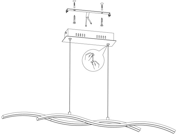 Eglo 96103 - Lampadario LED LASANA 2 2xLED/9W/230V