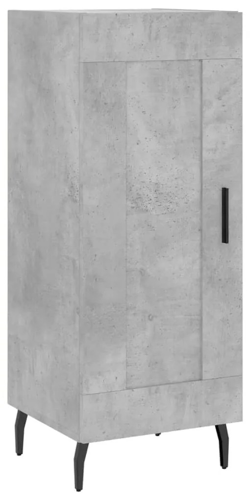 Credenza grigio cemento 34,5x34x180 cm in legno multistrato