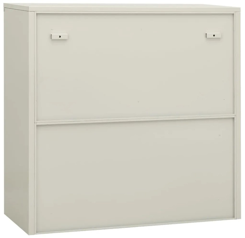 Armadio per ufficio grigio chiaro 90x40x90 cm in acciaio