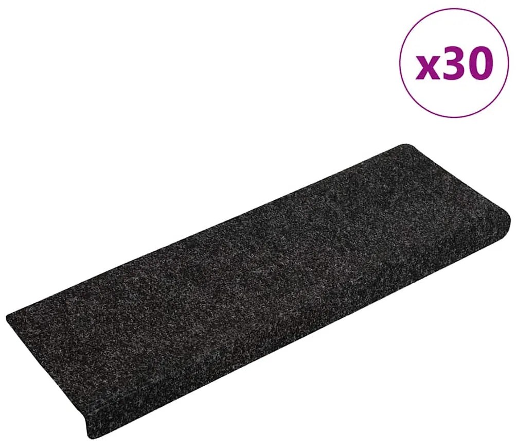 Tappetini Autoadesivi Per Scale 30 Pz Neri 65x21x4 Cm /