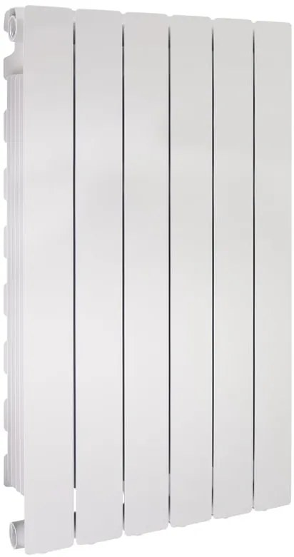 Radiatore acqua calda PRODIGE MODERN in alluminio, 6 elementi, interasse 800 mm, neutral white