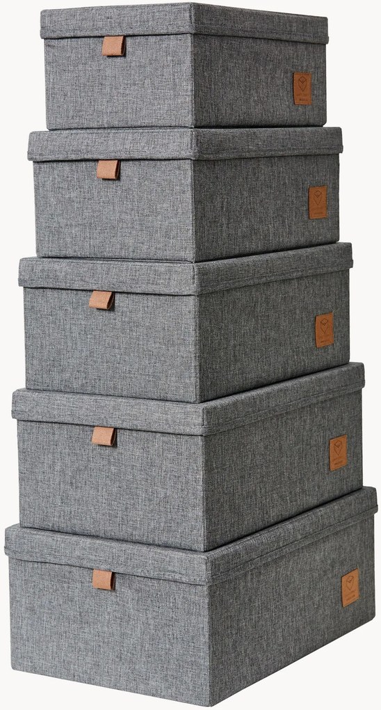 Set di 5 scatole con coperchio Premium