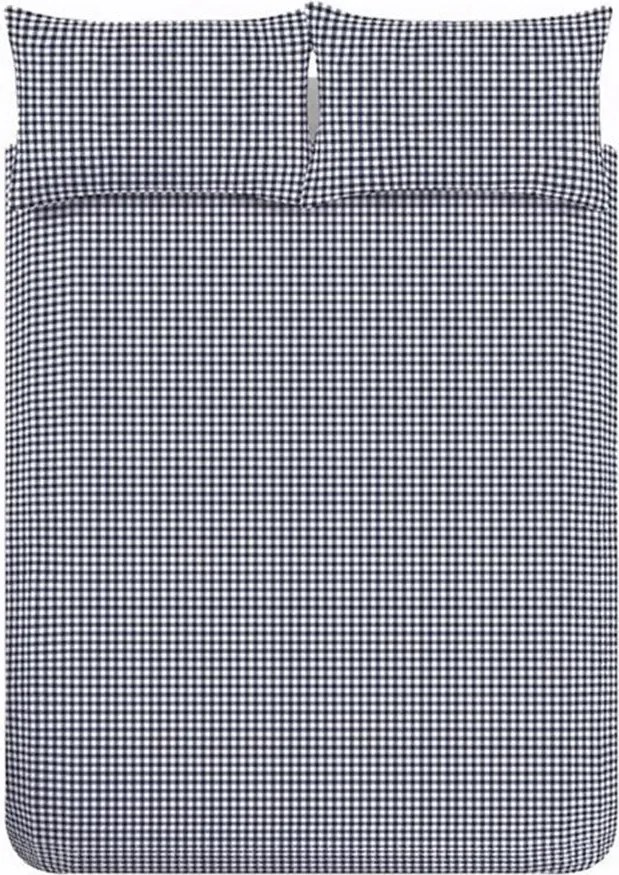 Set copripiumino e federa blu scuro per letto matrimoniale/per letto esteso 3 pezzi 230x220 cm Bamford Gingham Check – Catherine Lansfield