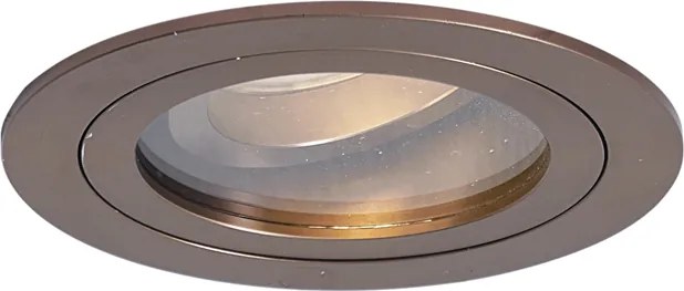 Set di 6 faretti da incasso moderni bronzo scuro orientabili e inclinabili IP44 - Chuck