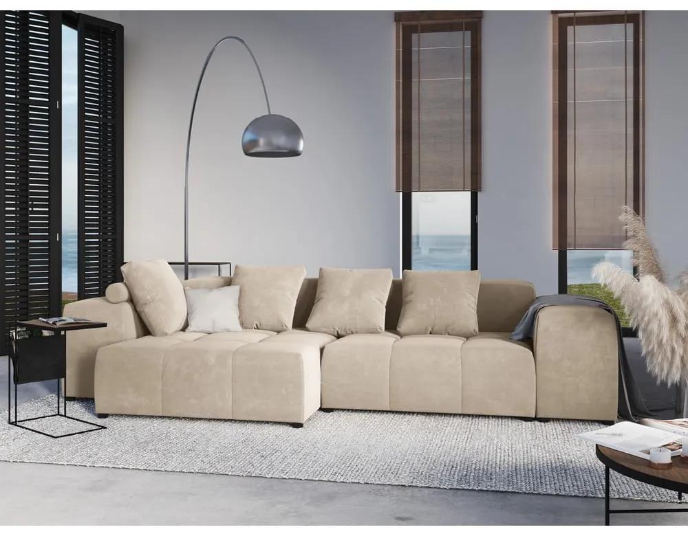 Cuscino in velluto beige per divano componibile Rome Velvet - Cosmopolitan Design