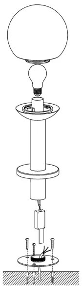 Eglo 33565 - Lampada LED dimmerabile da esterno NISIA-C 1xE27/9W/230V 525 mm IP44