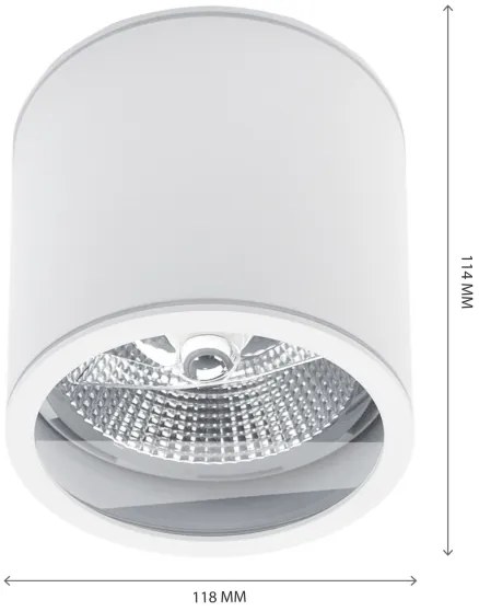 Luce Spot da bagno CHLOE AR111 1xGU10/15W/230V IP44 arrotondato bianco