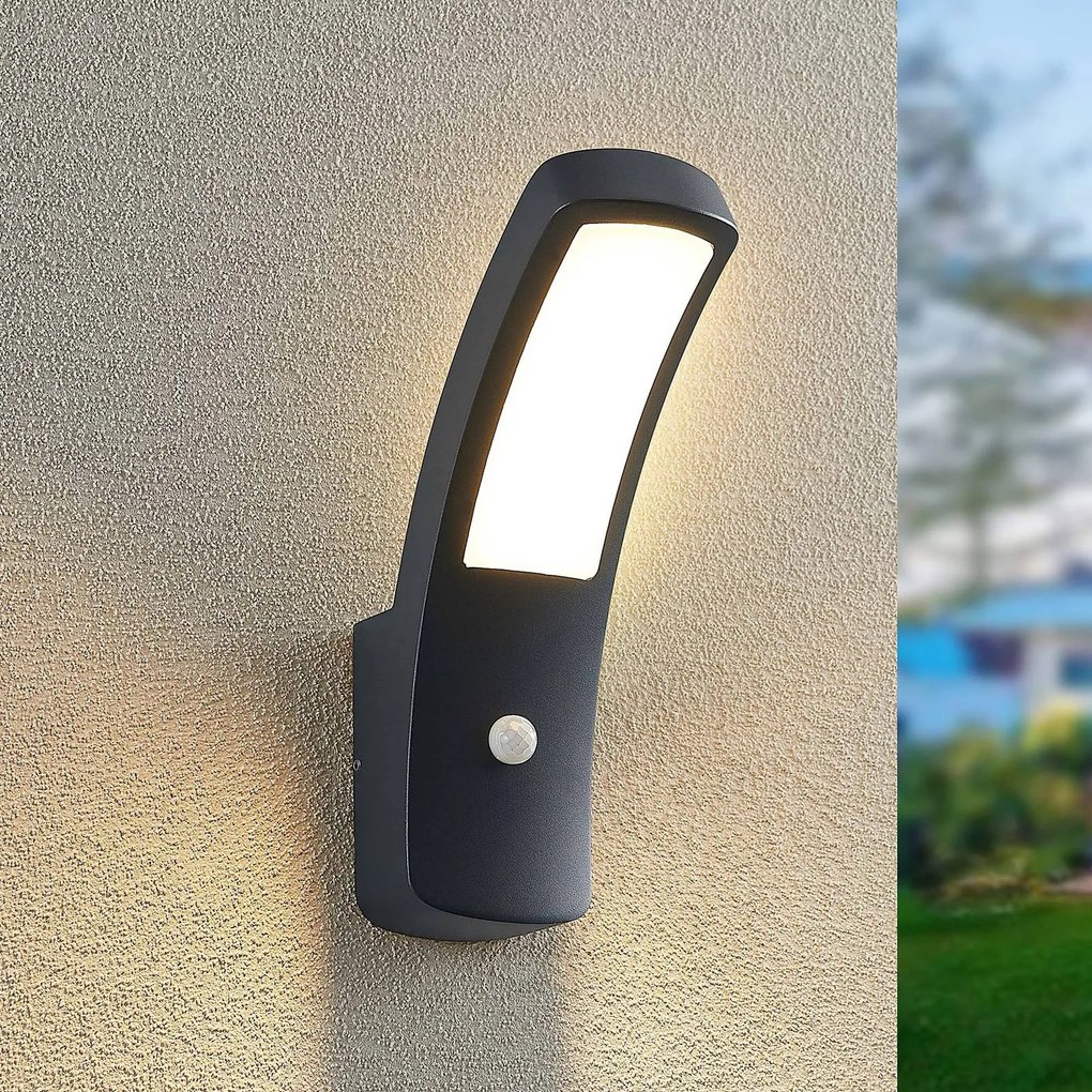 Lindby Moshe Applique da esterni LED con sensore