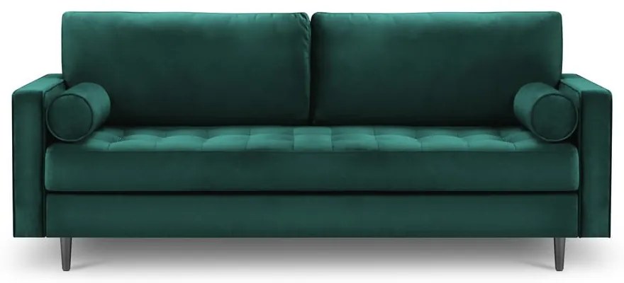 Divano in velluto verde petrolio , 219 cm Santo - Milo Casa