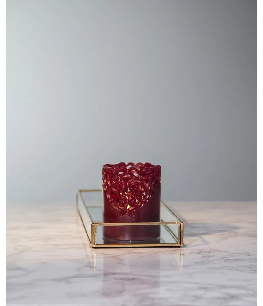 Candela LED a cera rossa, altezza 10 cm Clary - Star Trading