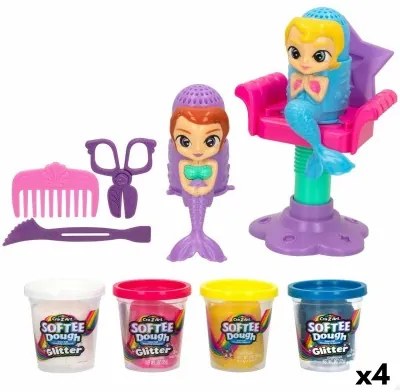 Set di Plastilina Cra-Z-Art Softee Dough Capelli sirenas (4 Unità)