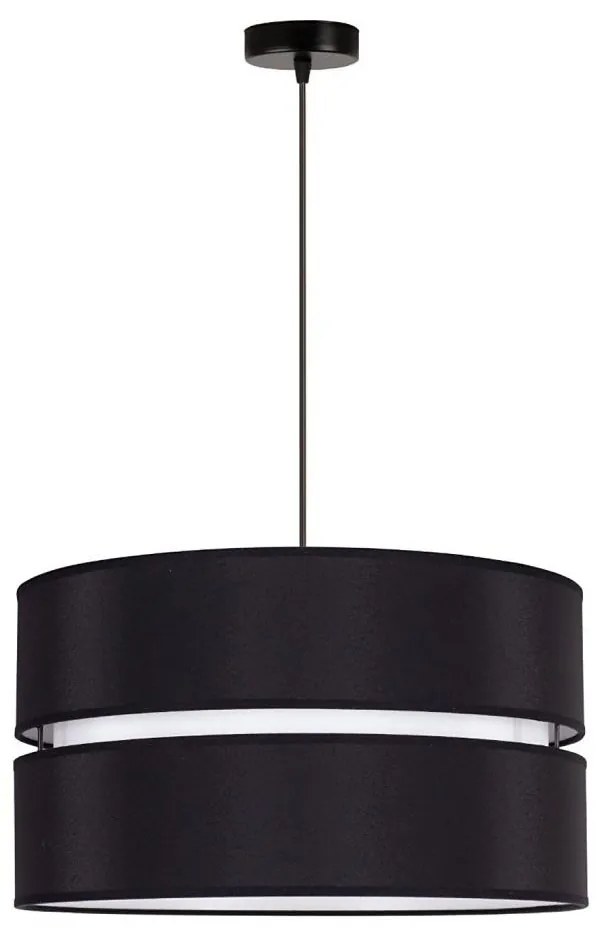 Duolla - Lampadario a sospensione con filo DUO 1xE27/15W/230V diametro 40 cm nero/bianco