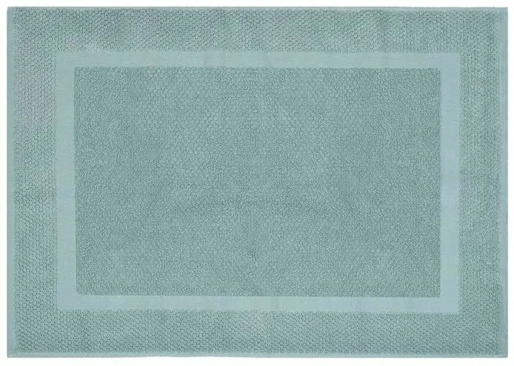 Tappeto scendi doccia 100% cotone verde acqua 45x64 cm
