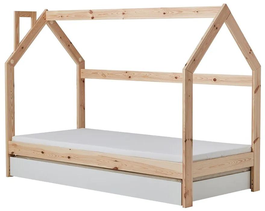 Letto in legno per bambini a forma di casa , 200 x 90 cm House - Pinio