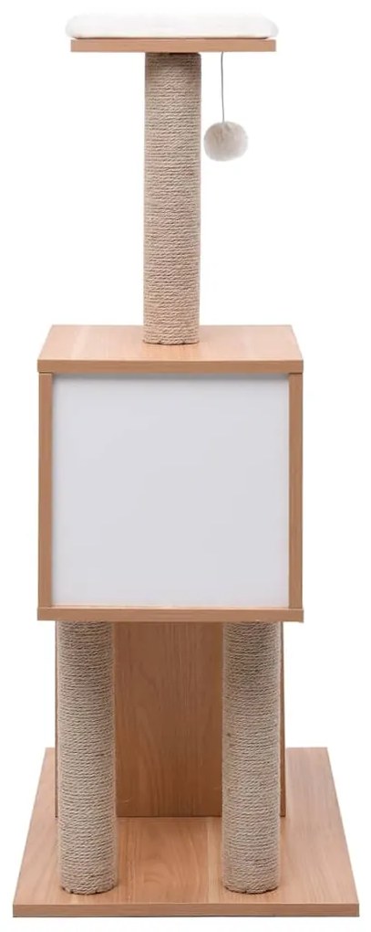 Albero per gatti con tappeto tiragraffi in sisal 104 cm