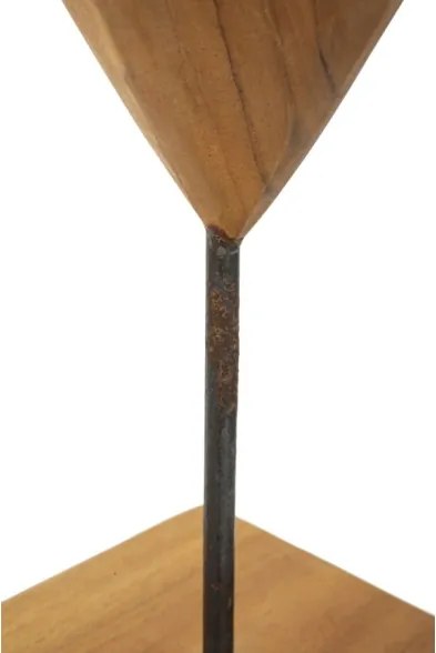 Scultura Dobu In Teak Riciclato Cm 20X12X37 (Pezzi Unici - Non Rip. In Serie)