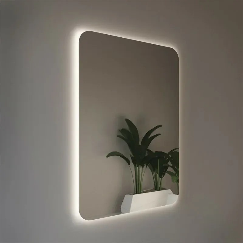 Specchio reversibile 100x70 illuminazione perimetrale LED e spessore 4 mm