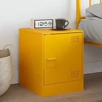 Comodino Giallo Senape 34,5x39x44 cm in Acciaio 841613