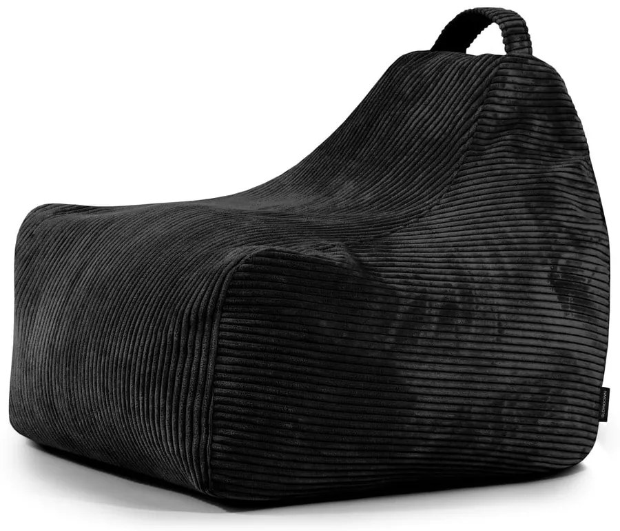 Pouf a sacco per bambini nero con rivestimento in velluto a coste Game Amuse – SLOWDOWN