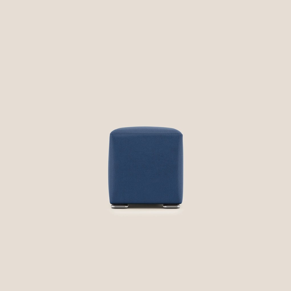 Cube pouf in microfibra smacchiabile T11 blu