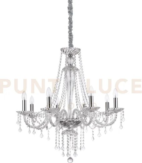 Amadeus lampadario a sospensione in vetro,cristallo e metallo  d.80...