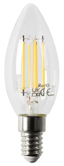 Set di 5 lampadine LED Smart E14 B35 4.5W 470 lm 2700K