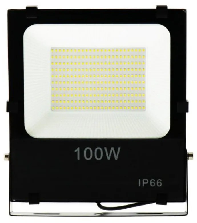 Faro proiettore Led 100W Nero da esterno IP65 Bianco Caldo 3000K M LEDME