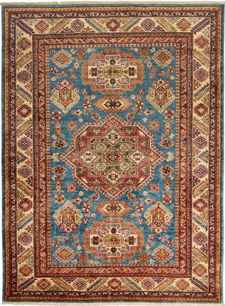 Kazak Tappeto 210x150 (Pakistan) Annodato A Mano