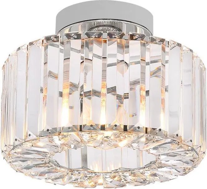 Plafoniera da soffitto VETRO, 1xE27/15W/230V, Ø 24,5 cm, cromo opaco