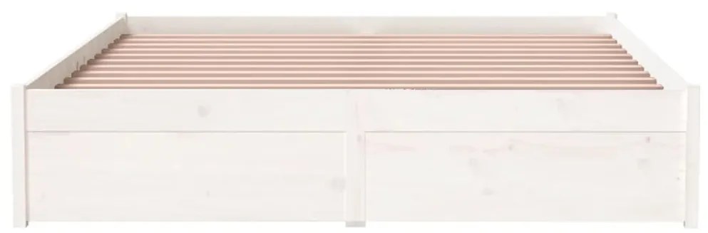 Giroletto bianco 140x200 cm in legno massello di pino