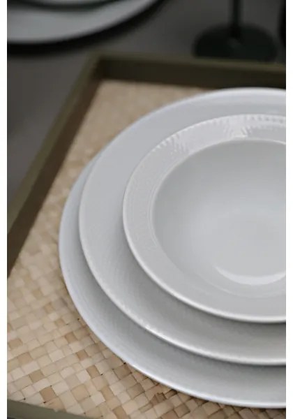 Set da tavola 18 pezzi in porcellana bianca