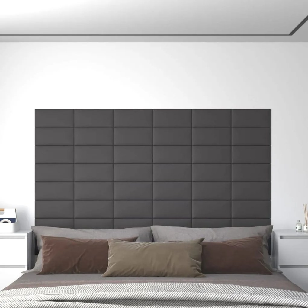 Pannelli Murali 12 Pz Grigi 30x15 Cm İn Similpelle 0,54 M² /