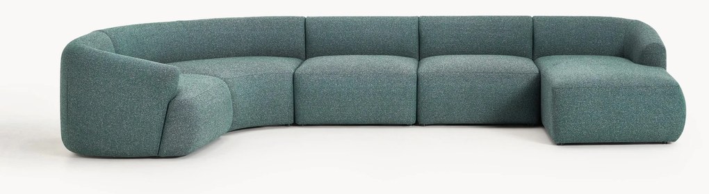 Divano angolare XL componibile in bouclé Sofia