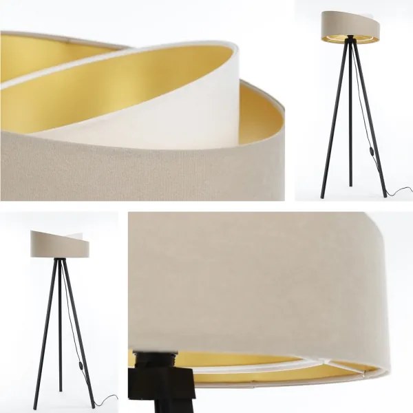 Lampada da terra GALAXY 1xE27/60W/230V beige/bianco/wenge