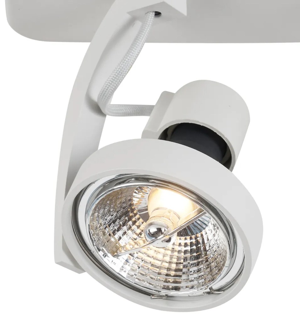 Faretto da soffitto di design bianco GU10 70mm 2-luci regolabile - Vo