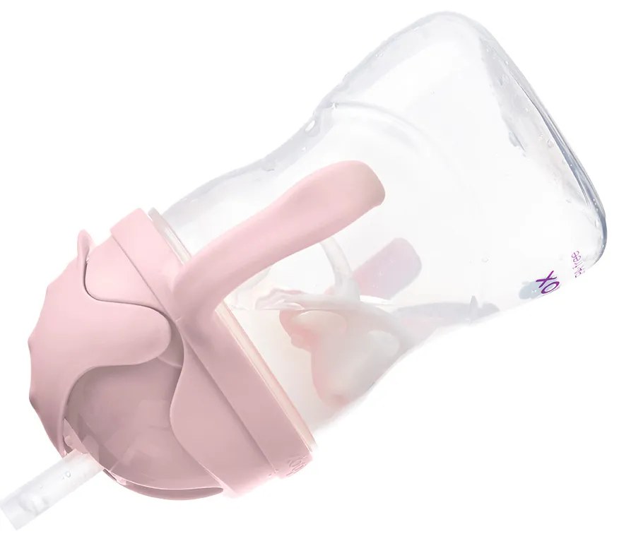 Tazza con cannuccia - rosa 240 ml