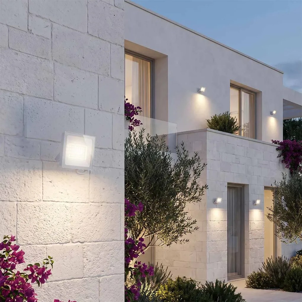 Faro LED 30W IP65 in Alluminio Bianco con OSRAM chip LED Colore Bianco Freddo 6.500K
