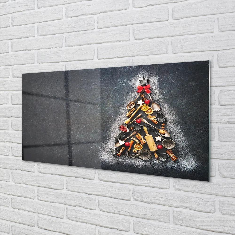 Quadro acrilico Decorazioni dell'albero di Natale 100x50 cm