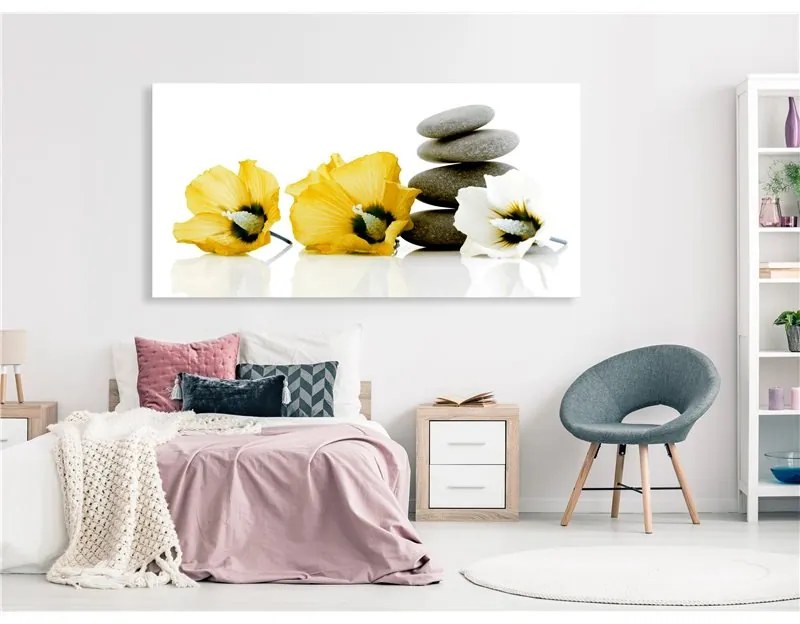 Quadro Calm Mallow (1 Part) Yellow  Colore Giallo, Dimensioni e Misure 70x35