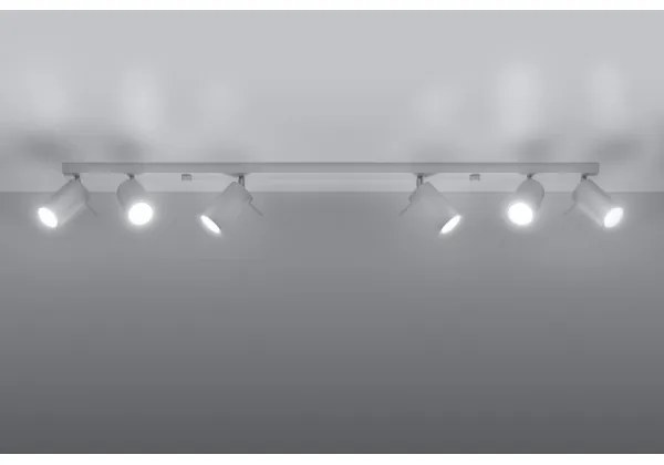 Sollux SL.0333 - Faretto RING 6L 6xGU10/10W/230V bianco