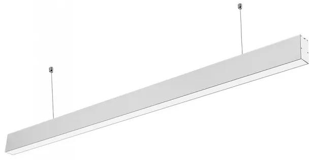 Lampada Led Lineare A Sospensione Slim 120cm 40W Corpo Bianco Neutro 4000K Allungabile Chip Samsung  SKU-21376