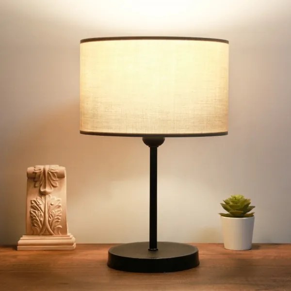 Lampada da tavolo AYD 1xE27/40W/230V beige/nera