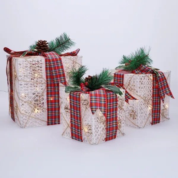 Brilagi - Set da 3 decorazioni natalizie da esterno LED/230V IP44, perfette come regalo