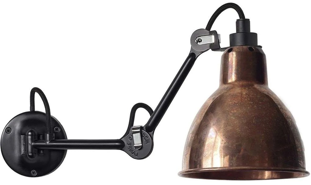 Lampe Gras - 204 Applique da Parete Black/Raw Copper Lampe Gras