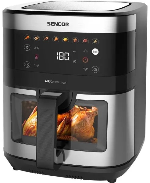 Sencor friggitrice ad aria 9 l 1700W/230V nero/cromo opaco