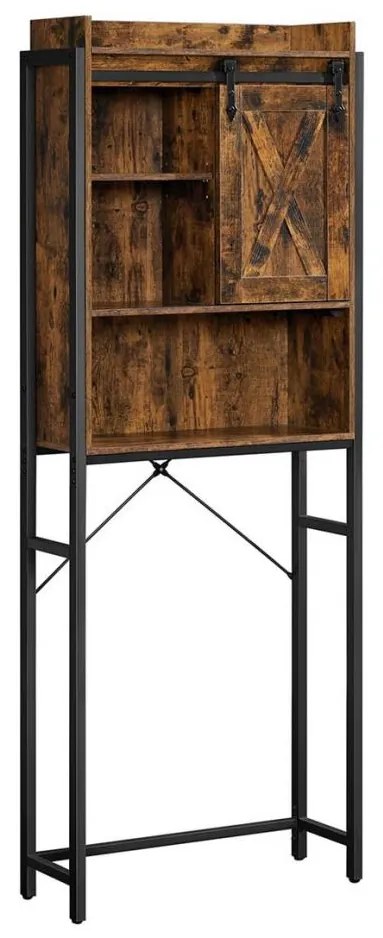 Scaffale da bagno RENARO marrone/nero