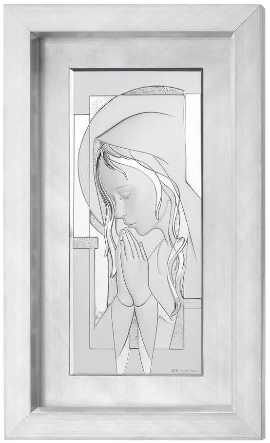 Quadro  "Preghiera Vergine Maria" cm.14,8x34,6h (est. cm.34,8x54,3)